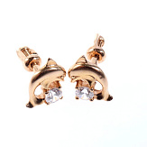 Серьга золото 585, общий вес - 0.7 г, чистый вес - 0.65 г