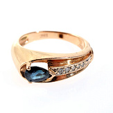 Кольцо золото 585, общий вес - 4.04 г, чистый вес - 3.908 г