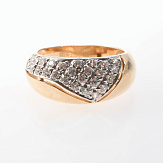 Кольцо золото 585, общий вес - 5.84 г, чистый вес - 5.528 г