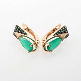 Серьга золото 585, общий вес - 1.59 г, чистый вес - 1.148 г