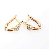 Серьга золото 585, общий вес - 0.96 г, чистый вес - 0.952 г