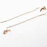 Серьга золото 585, общий вес - 0.34 г, чистый вес - 0.34 г