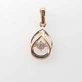 Кулон золото 585, общий вес - 0.82 г, чистый вес - 0.77 г