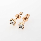 Серьга золото 585, общий вес - 0.61 г, чистый вес - 0.607 г