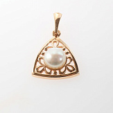 Кулон золото 585, общий вес - 1.89 г, чистый вес - 1.327 г