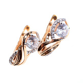 Серьга золото 585, общий вес - 1.21 г, чистый вес - 1.046 г