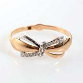 Кольцо золото 585, общий вес - 1.5 г, чистый вес - 1.39 г