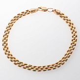 Браслет золото 585, общий вес - 3.89 г, чистый вес - 3.89 г, 16.5 см