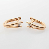 Серьга золото 585, общий вес - 1.365 г, чистый вес - 1.358 г