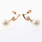 Серьга золото 585, общий вес - 1.505 г, чистый вес - 0.3 г