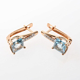 Серьга золото 585, общий вес - 1.51 г, чистый вес - 1.368 г